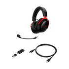 HP HyperX Cloud III S Wireless Gaming Headset - Black/Red-A lifetime activation of DTS Spatial Audio3 will help amp up your audio advantage and immersion on PC with its precise sound localization and virtual 3D sound stage
