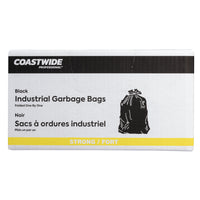 Coastwide Professional Garbage Bags - Strong - 26" W x 36" L - Black - 200 Pack-Individually folded for easy dispensing
