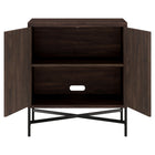 Hudson&Canal Brighton 28"W Accent Cabinet - Alder Brown-Clean with a soft, dry cloth and no harsh chemicals or abrasive cleaning materials