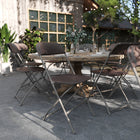 Flash Furniture HERCULES Series Premium Brown Plastic Folding Chair - 10 Pack-Non-Marring Floor Caps