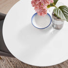 Modway Lippa 28" Round Wood Dining Table - Gold White-	Seats 2