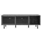 Modway Kurtis 67" TV and Vinyl Record Stand - Charcoal-Non-Marking Foot Pads