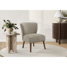 Monarch Specialites Upholstered 33"H Mid-Century Modern Accent Chair With Walnut Solid Wood Legs - Light Brown Fabric-A gently curved back and plush foam cushioning, wrapped in soft-touch fabric, provide a comfortable and inviting place to relax and unwind.