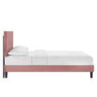 Modway Yasmine Channel Tufted Performance Velvet King Platform Bed - Dusty Rose-Reinforced Center Beam