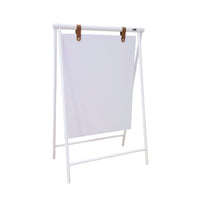 Futech Swing Board Metal A-Frame with Panel - 22"W x 28"H - White-Sturdy metal A-frame construction built to withstand outdoor conditions and frequent use.