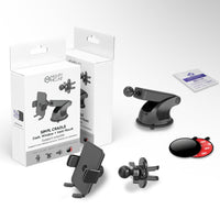Mighty Mount Simpl Cradle 2 in 1 Dash & Vent Mount -Universal Compatibility: Holds any phone size securely (with/without case)