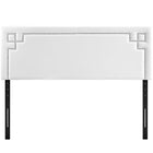 Modway Josie Upholstered Vinyl Queen Headboard - White-Solid Wood Frame