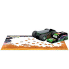 Eurographics Monster Jam Grave Digger Shaped Tin Puzzle - 550 Pieces-European blue board
