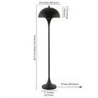 Hudson&Canal Vega 61" Tall Floor Lamp with Metal Shade - Blackened Bronze-Clean with a soft, dry cloth and no harsh chemicals or abrasive cleaning materials