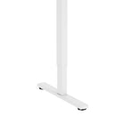 TygerClaw 42" Two Stage Column Sit Stand Desk - White-Users can easily and intuitively adjust the desk height