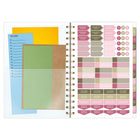 AT-A-GLANCE 2027 Small Weekly/ Monthly Planner - 8-½" H x 6" W - Badge Floral - Bilingual-One month per two page spread has unruled daily blocks, plus a section for notes and past/future month reference calendars