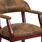 Flash Furniture Bomber Jacket Brown Luxurious Conference Chair with Accent Nail Trim & Casters-Contoured Cushions