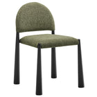 Modway Hayley Upholstered Fabric Dining Side Chair - Black/Leaf-Versatile Dining Side Chair