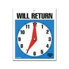 Cosco Open/Come In/Will Return with Clock Indoor/Outdoor Door Sign - 5.25" x 6"-The built-in clock feature allows you to easily indicate your expected return time for added convenience and clarity
