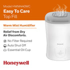 HoneyWell Top Fill Warm Mist Humidifier-Warm, visible mist 
