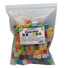 Koplow Games Foam Spot Dice - Assorted Color - 16mm - Bag of 200 -Each foam spot die is 16mm (5/8")