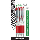 Zebra Z-Grip Flight Ballpoint Pen - 1.2mm - Red - 4 Pack (21934)-Super smooth, low viscosity ink