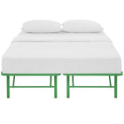 Modway Horizon Stainless Steel Full Bed Frame - Green-Eliminates Need For Box Spring