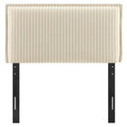 Modway Camille Striped Linen Blend Twin Size Headboard - Oatmeal Stripe-Flanged Border