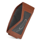 Champs Onyx Leather Mag Card Case - Brown-3 credit card slots