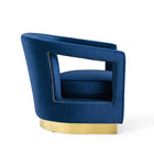 Modway Frolick Performance Velvet Armchair - Navy-Non Marking Foot Pads