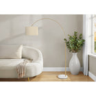 Monarch Specialties 9640 79"H Floor Lamp - Brass Metal/Beige Shade-Designed as both a decorative accent and a functional lighting solution, it brightens your space while enhancing the overall ambiance of your home or workspace