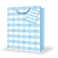 Millbrook Studios  Baby Gift Bags - Small - Blue - 12 Pack (47400)-Gloss finish printed on both sides