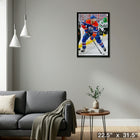 Connor Mcdavid Oilers Action - Framed Canvas - 22" x 31"-Ready to hang - arrives fully assembled