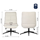 Homy Casa Relax Ergonomic Office Chair with Chenille Fabric - Ivory Beige-Multifunctional design suitable for both work and relaxation, seamlessly transitioning between tasks