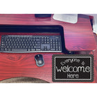 Ashley Productions Smart Poly Computer Mouse Pad - Everyone is Welcome Here - BW Dots - 6 Pack-Pack of 6 Non-Slip, Fabric Mouse Pads