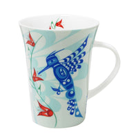 Oscardo Peace, Love and Happiness by Francis Dick Porcelain Mug - 295ml-Indigenous Art Design - Peace, Love and Happiness by Francis Dick, Kwakwaka'wakw artist, First Nations artwork celebrating cultural heritage and tradition