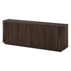 Hudson&Canal Canton TV Stand for TV's up to 75" - Alder Brown-The top has a weight capacity of 75lbs, lower shelves can hold 20lbs each