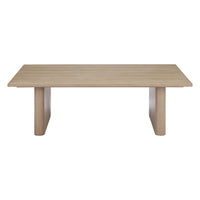 Zuo Duna Coffee Table - Natural-Faux Wood Aluminum rectangular shape tabletop