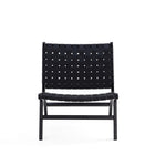 Manhattan Comfort Maintenon 25.79" Industry Chic Faux Leather Upholstered Accent Chair - Black-Seat Height Measures: 14.76 in. With Weight Capacity of 275 Lbs