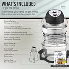 Granitestone Big Boss 16 qt Extra Large Glass Air Fryer with 3 Cooking Sections and Stainless Steel Racks - Black-Hassle free auto clean function: built in auto clean helps handle messes and removable parts are dishwasher safe for easier cleanup