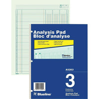 Blueline Analysis Pad, A5203, 3 Columns-A5203, 3 Columns