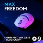 Logitech G309 LIGHTSPEED Wireless Lightweight Gaming Mouse - White-Max Precision: HERO 25K sensor on this wireless gaming mouse tracks exactly to the sub-micron with zero smoothing for precise wireless gaming