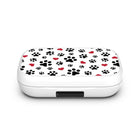 MyBat Design Lab Open-Ear Earbuds - XL - Paw Prints & Hearts -  White-Bluetooth Connectivity - Instant pairing for seamless wireless audio