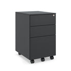 Ceha Canada 3-Drawer Metal Pedestals - Black-EFFICIENT SPACE UTILIZATION & SECURITY: Optimize your file organization with this compact file cabinet that provides ample storage without taking up much floor space. Rest assured of the safety and privacy of your documents with the included key lock