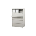 Hirsh HL10000 Series Lateral File Cabinet, 5-Drawer, Grey-Heavy-duty three-piece, ball-bearing slide suspension