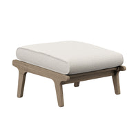 Modway Saratoga Outdoor Teak Ottoman - Pebble-Teak Wood Outdoor Ottoman