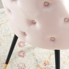 Modway Adorn Tufted Performance Velvet Dining Side Chair - Pink-Black Tapered Legs