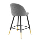 Modway Cordial Fabric Counter Stools - Light Gray - Set of 2-7