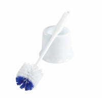 Globe Commercial 16" Toilet Brush And Caddy Set-Features an ergonomic comfort grip handle