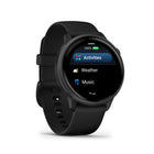 Garmin vivoactive 6 Smartwatch - Slate with Black Band-WORKOUT OPTIONS - From daily suggested walking workouts to step-by-step workouts for strength, HIIT, yoga, Pilates, mobility and more, it’s never been easier to move. Simply find the animated workouts in the Garmin Connect app, and download them onto your smartwatch. Increase your flexibility and strength with new downloadable mobility workouts and an activity profile. Plus, get push and handcycle workouts for wheelchair users.