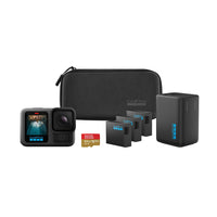 GoPro HERO13 Black Action Camera Extended Power Bundle-HERO13 Black is compatible with the HB-Series Lenses that let you instantly set up your camera for a variety of specialty shots. The Ultra Wide Lens Mod is the ultimate POV lens for action-packed scenes and epic landscapes. The Macro Lens Mod captures close-up shots in stunning detail.