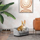 PawHut Dog Sofa with Soft Cushion and Washable Cover - Grey-Dutch velvet touch provides luxurious comfort for your pet 