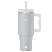 GROSCHE Aspen Insulated Water Tumbler with Handle - 40 oz. - Lunar Grey-40oz capacity