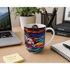 Oscardo Salmon Hunter by Don Chase Porcelain Mug - 485ml-Microwave & Dishwasher Safe - Made for convenient everyday use and effortless cleaning