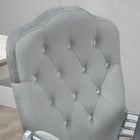 Vinsetto Adjustable Home Office Chair with Tilt Function - Grey-Velvet-feel fabric is skin-friendly and modern